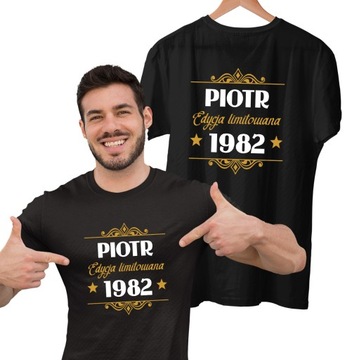PREZENT NA URODZINY KOSZULKA MĘSKA 1-99 PODAJ IMIĘ