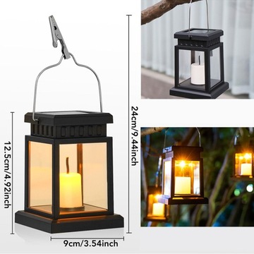 СОЛНЕЧНЫЙ ФОНАРЬ СВЕТОДИОДНЫЙ ФОНАРЬ САДОВЫЙ ФОНАРЬ ФОНАРЬ С КРЮЧКОМ И ЗАЖИМОМ 2 ШТ.