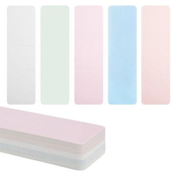 50x koszulki na zakładki do zakładek Kraft, mieszane kolory