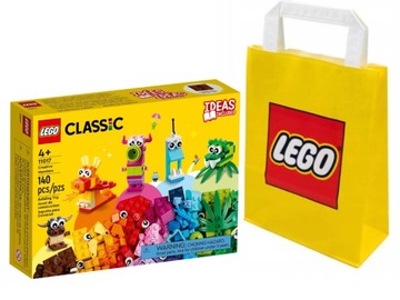 LEGO CLASSIC 11017 KREATYWNE POTWORY Z TOREBKĄ PREZENTOWĄ LEGO