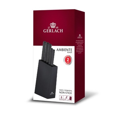 Gerlach Zestaw noży w bloku AMBIENTE BLACK