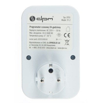 АНАЛОГОВЫЙ таймер DPM DT01