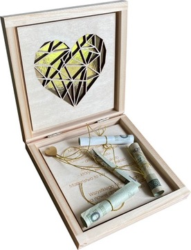 pudełko na pieniądze PREZENT ŚLUBNY pamiątka ślub