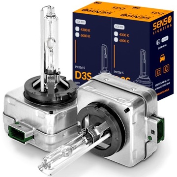 2x ŻARNIK SENSO D3S 6000K XENON HOMOLOGACJA E4 BASIC ZIMNA BIEL