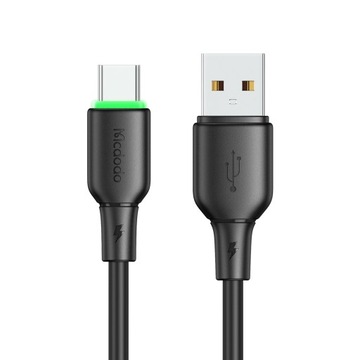 КАБЕЛЬ MCDODO USB-C ДЛЯ БЫСТРОЙ ЗАРЯДКИ ДЛЯ SAMSUNG XIAOMI TYPE C 6A 100W 1M LED