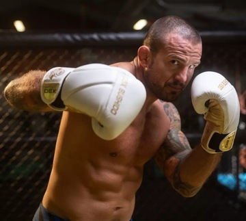 КОЖАНЫЕ СПАРИНГОВЫЕ БОКСЕРСКИЕ ПЕРЧАТКИ MUAYTHAI DBX BUSHIDO HAMMER 12 OZ