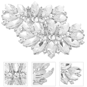 2 шт. съемные зажимы для обуви, пряжки для обуви с кристаллами