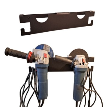 Wieszak ścienny uchwyt na szlifierkę podwójny