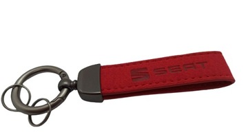 SEAT BRELOK BRELOCZEK ALCANTARA CZERWONY
