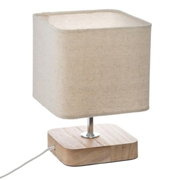 LAMPA STOŁOWA Toxey BEŻOWA MATERIAŁOWY KLOSZ
