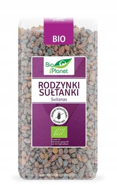 BIO PLANET RODZYNKI SUŁTANKI BEZGLUTENOWE BIO EKOLOGICZNE 400g