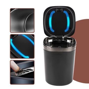 АВТОПЕПЕЛЬНИЦА СВЕТОДИОДНАЯ КОРЗИНА ВМЕСТО КРУЖКИ УНИВЕРСАЛЬНАЯ