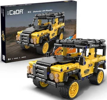 Cada C52028W Klocki techniczne Żółta terenówka z napędem Pull-back 389 el.