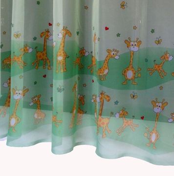 MG ШТОРА-вуаль ЖИРАФЫ ЗЕЛЕНАЯ высота 160см WM02/03