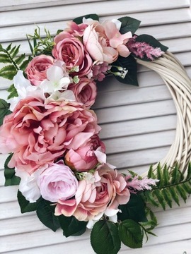 ЦВЕТОЧНЫЙ ВЕНОК НА ДВЕРЬ, ВЕНОК ПИОНИЙ, ВЕНОК