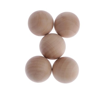 5Pcs 50mm Hardwood Balls Solid Natural Beech Wooden Balls Beads Crafts