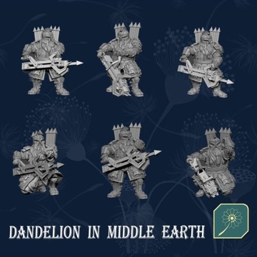 Dwarfs Warriors Crossbowmen x 6 - Minifaktura
