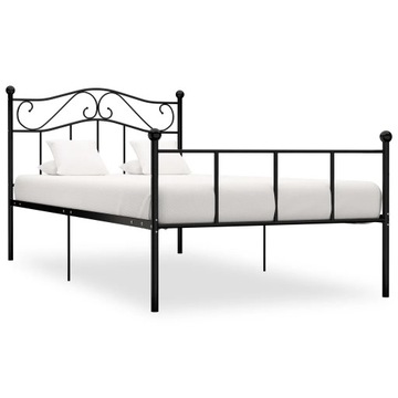 Łóżko pojedyncze metalowe VidaXL Home 100x200 czarny