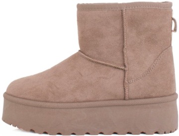 СНЕЖНЫЕ БОТИНКИ БЕЖЕВЫЕ УТЕПЛЕННЫЕ БОТИНКИ НА ПЛАТФОРМЕ ЦВЕТА ХАКИ 37