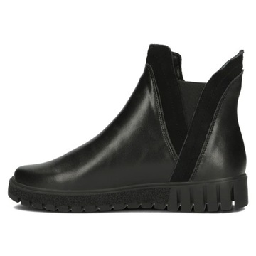 Buty damskie botki skórzane płaskie Filippo czarne r.40