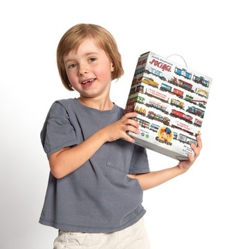 CzuCzu Puzzle dwustronne Pociągi I łącz jak chcesz 5+