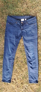 Spodnie damskie Mango strech jeans granat 38/M pas 86 dł.99, BDB