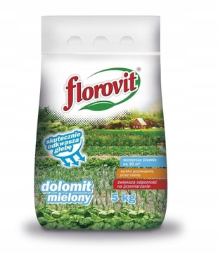 Dolomit mielony 5 kg Florovit nawóz przedsiewny odkwaszający