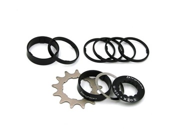 ADAPTER REDUKTOR ZAMIAST KASETY BICYKLON SINGLE SPEED KIT 13T - CZARNY