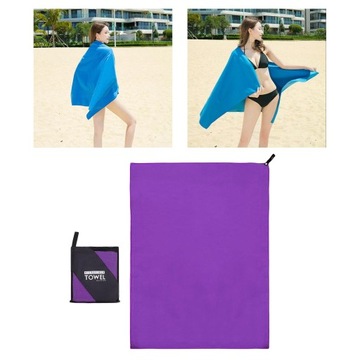 Легкое полотенце из микрофибры, быстросохнущие полотенца, прочные, фиолетовые, 76x152 см.