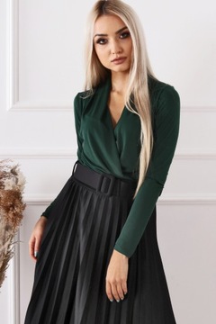 БОДИ ЖЕНСКИЙ, ЭЛЕГАНТНЫЙ, ГЛАДКИЙ, V-ОБРАЗНЫЙ, ЦВЕТ, M/L