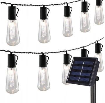 СОЛНЕЧНАЯ САДОВАЯ ГИРЛЯНДИЯ 20LED ЛАМПОЧКИ - ЛАМПЫ