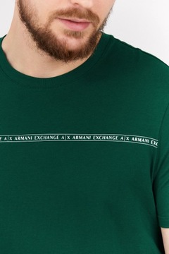 ARMANI EXCHANGE Zielony t-shirt męski z logo r XL