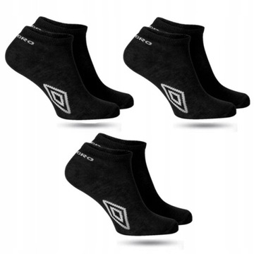 UMBRO Skarpety STOPKI SNEAKER 3 pary Czarne 39-42