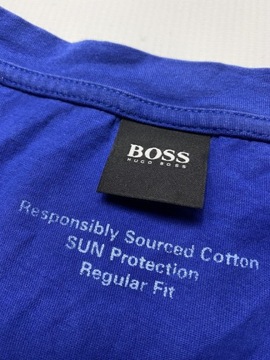 Hugo Boss Sun Protection UV ORYGINALNY niebieski T SHIRT KOSZULKA rozm XL