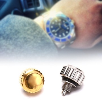 1PC 7.0mm * 4.4mm zegarek ze stali korona zewnętrz