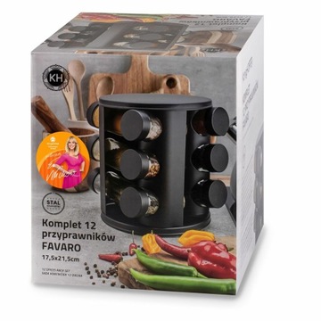 СПЕЦИИ Поворотные баночки для специй, 12 шт. ПОДСТАВКА KonigHOFFER