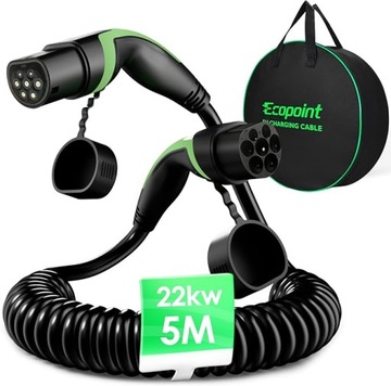 ECOPOINT kabel do ładowania samochodów, 5m 22KW