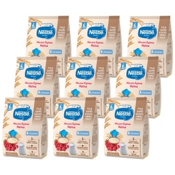 Nestlé Kaszka mleczno-ryżowa malina po 6. miesiącu 9x 230 g