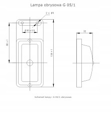 SVĚTLO KONTURA ORANŽOVÉ G-05/1
