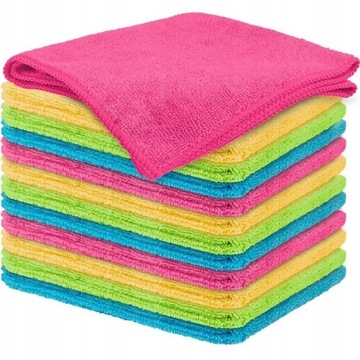 12x MIĘKKA ŚCIERKA ŚCIERECZKA Z MIKROFIBRY SZMATKI DO KURZU AUTA 30x30cm