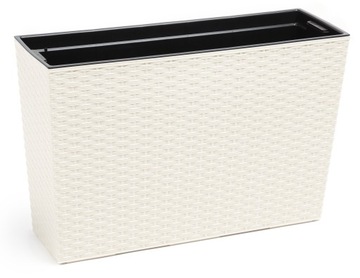 Подставка для цветов Werbena Rattan Lamela - Белый Кремовый Мокко Графит Черный + вставка