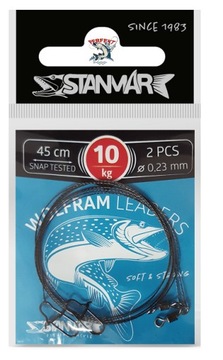 2 x PROFESJONALNY PRZYPON WOLFRAMOWY 45cm- 10kg DL