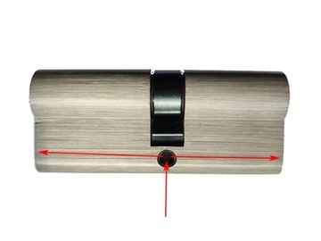 Вставка дверной блокировки с атласом Alublass 50/50 Nikel