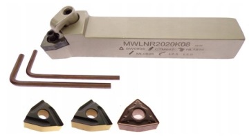 НОЖ ПОВОРОТНЫЙ MWLNR 2020 K08 + 3 ВСТАВКИ WNMG 0804 СКЛАДНОЙ ПРАВЫЙ 20x20 20мм
