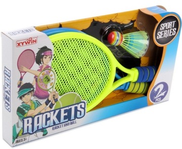 RAKIETKI DO TENISA + LOTKA I PIŁKA BADMINTON PLAŻOWY