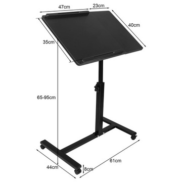 Мобильный стоячий стол Стол для ноутбука, блокнота, компьютера на колесах