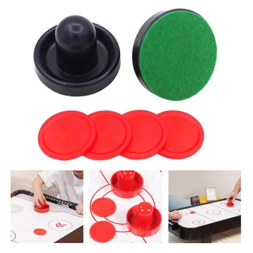 Толкатели для аэрохоккея и хоккейные шайбы, ручки для ворот, темно-синие лопасти