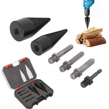 ŚWIDER DO ŁUPANIA DREWNA WIERTŁO STOŻEK 6 SZT