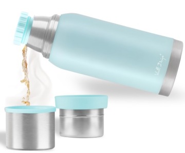 FUORI Термос для путешествий и туризма из стали, на 2 чашки, вакуумный, для чая и кофе, 1 л