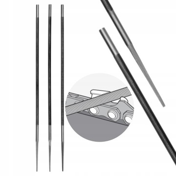 НАПИЛЬНИК YATO КРУГЛЫЙ ДЛЯ ЗАТОЧКИ ЦЕПЕЙ 4,5ММ 3 EL